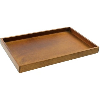 Bathroom Tray Tray Made From Wood in Brown Finish Gedy PA06-31